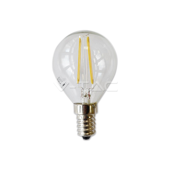 LED Крушка - 2W Filament E14 P45 Топло Бяла Светлина