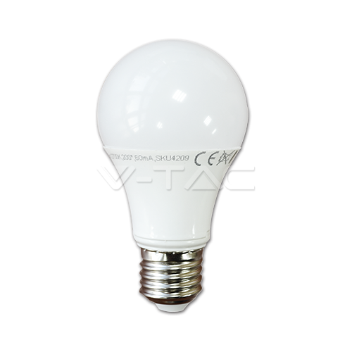 LED Крушка - 10W E27 A60 Термо Пластик Топло Бяла Светлина Димируема