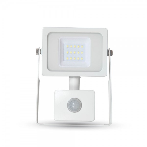 10W LED Прожектор SMD Сензор Бяло Тяло Неутрално Бяла Светлина