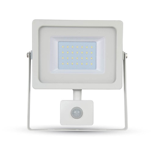 30W LED Прожектор SMD Сензор Бяло Тяло Неутрално Бяла Светлина