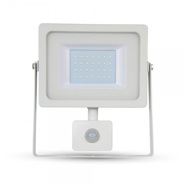 30W LED Прожектор SMD Сензор Бяло Тяло Неутрално Бяла Светлина