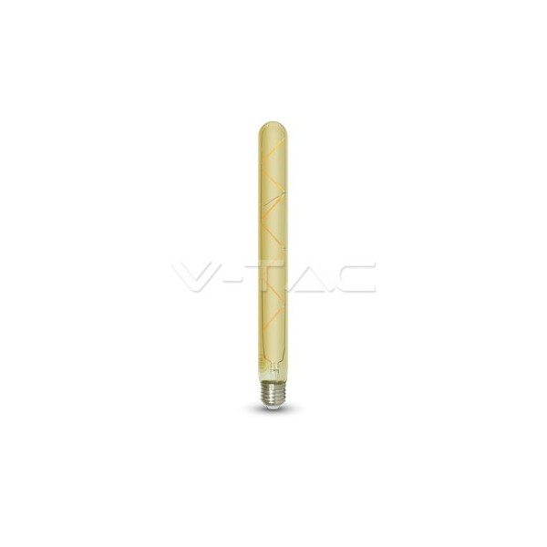 LED Крушка - 7W T30 E27 Filament Amber Покритие Топло Бяла Светлина