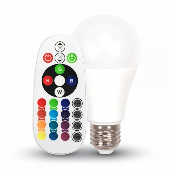 LED Крушка - 6W E27 A60 RGB С Дистанционно