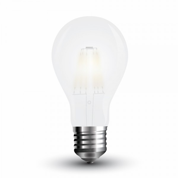 LED Крушка - 6W Filament E27 A60 Матирано Покритие Топло Бяла Светлина