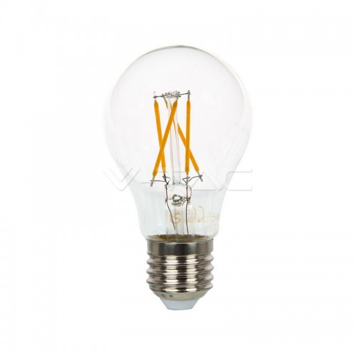 LED Крушка - 4W Filament E27 A60 Топло Бяла Светлина Димируема