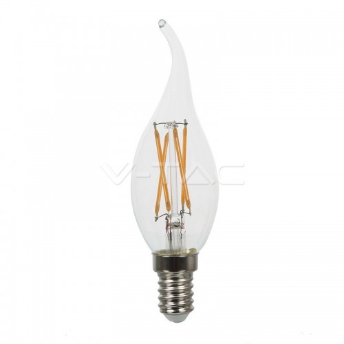 LED Крушка - 4W Filament E14 Кендъл Пламък