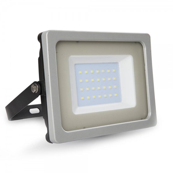 30W LED Прожектор SMD Черно/Сиво Тяло Неутрално Бяла Светлина