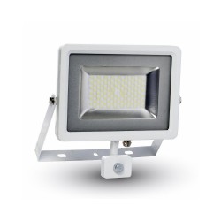 50W LED Прожектор Сензор SMD бяло тяло
